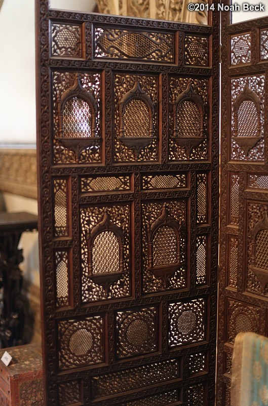 December 7, 2014: Ornate wooden privacy screen