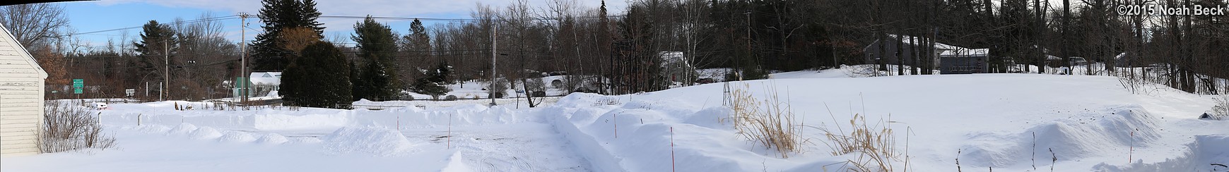 January 28, 2015: Panorama taken from the front of the barn the day after the storm