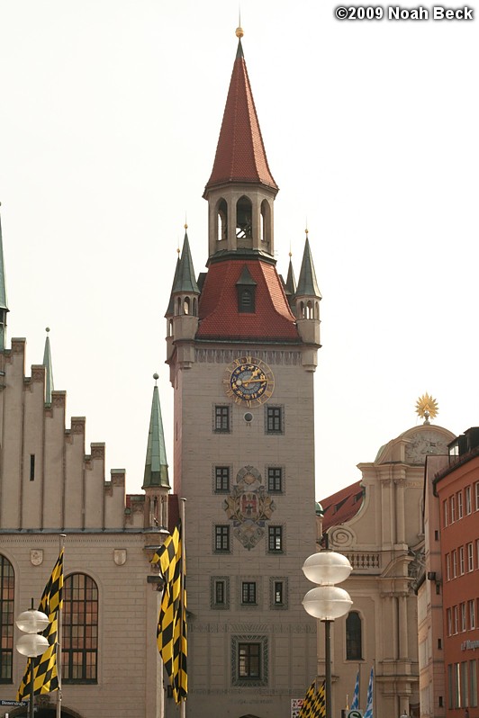 September 24, 2009: Part of the Altes Rathaus (Old Town Hall) at Marienplatz