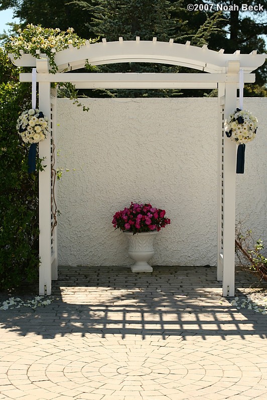 August 5, 2007: Pomander accent for a small pergola