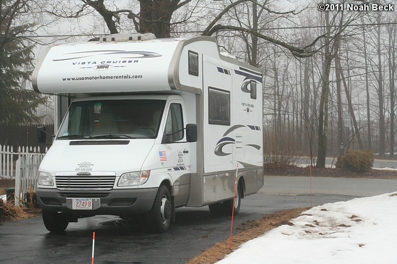 March 11, 2011: Rental RV to go to a Lancaster County mud sale with the cats