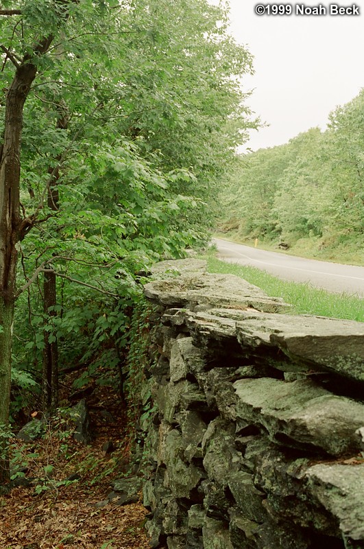 August 22, 1999: Rocks along the summit road of Wachusett Mountain