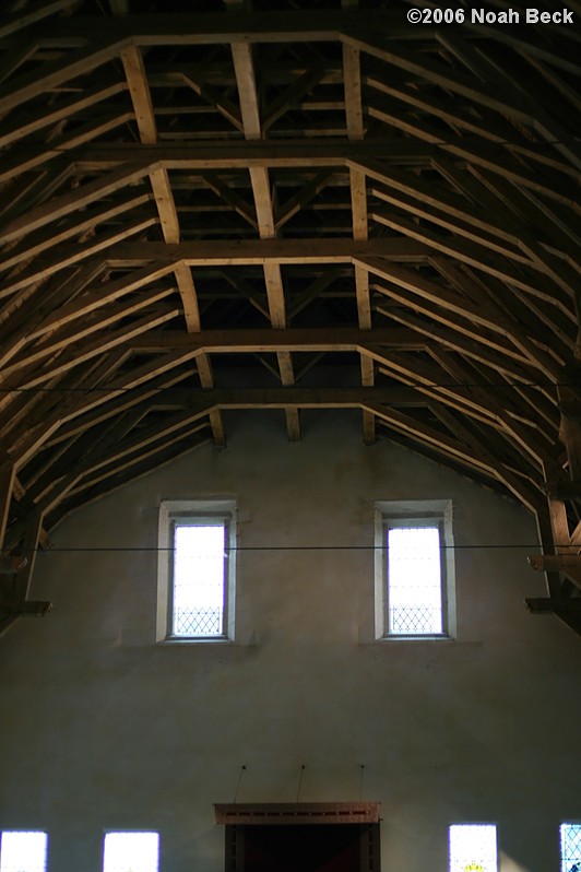 October 27, 2006: Roof beams in the Great Hall in Stirling Castle.