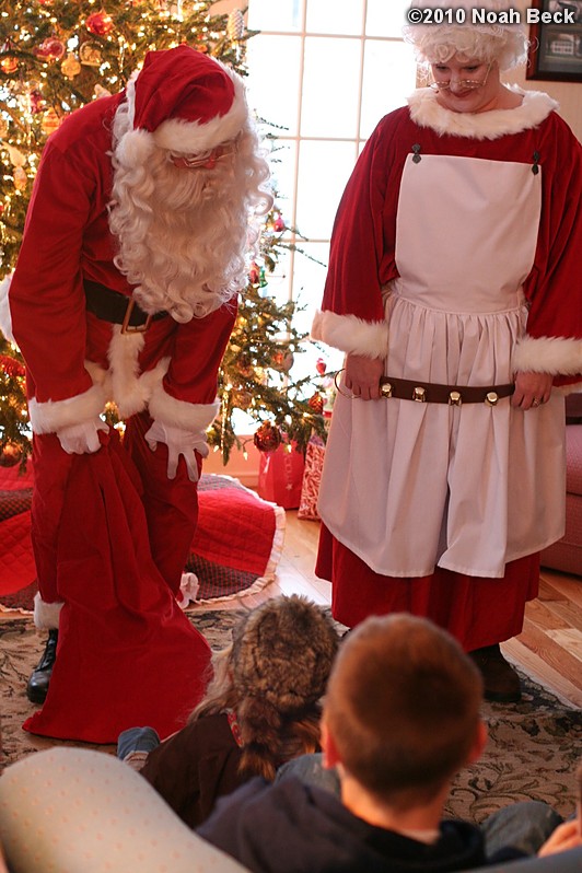 December 26, 2010: Santa and Mrs. Claus visit the Beck cousins