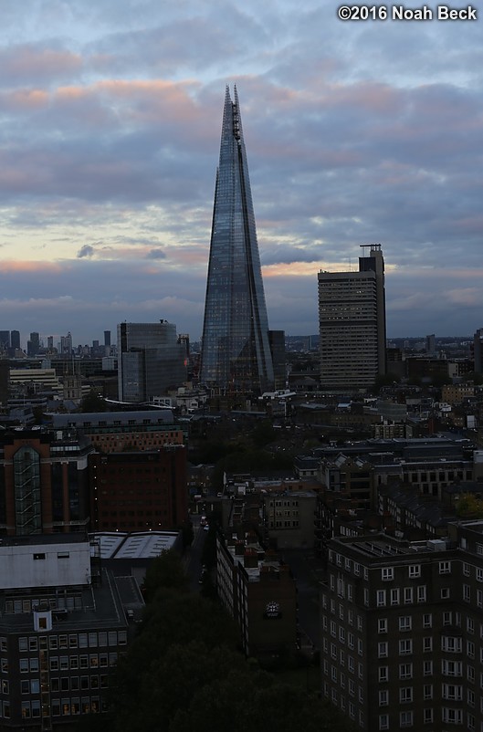 October 19, 2016: The Shard, as seen from the top of the Tate Modern