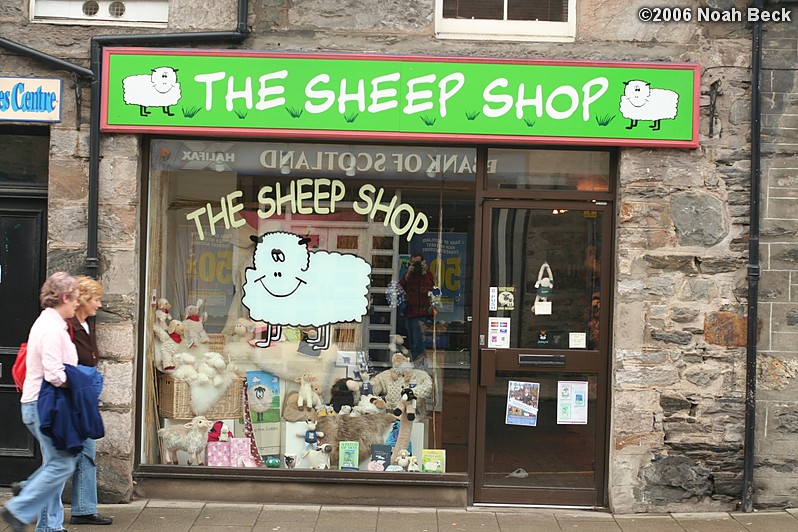 October 21, 2006: A shop in Pitlochry.