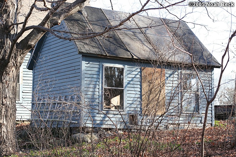 November 20, 2005: Side view of the small shed