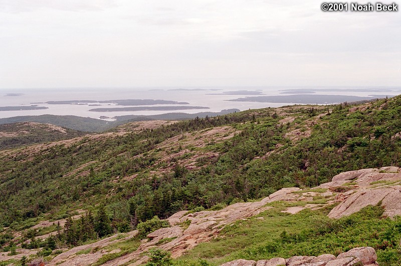 June 29, 2001: Looking south from Cadillac Mountain