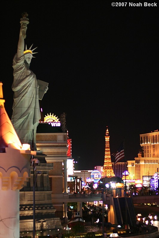 April 2, 2007: the strip at Las Vegas at night