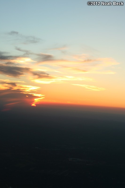 November 1, 2012: Sunset taken from the plane as it circled the San Antonio airport to land