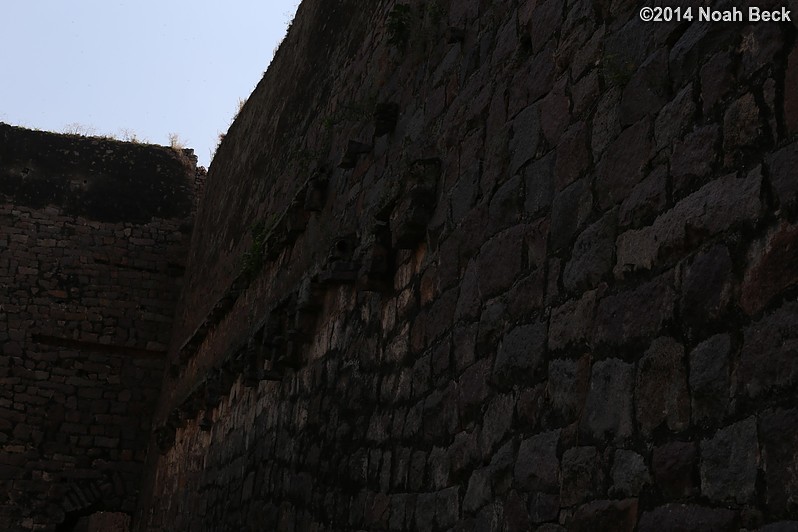 December 7, 2014: Supports for the old water pipes that followed along the wall