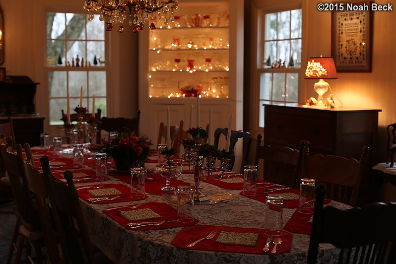 December 26, 2015: Table set for Christmas dinner