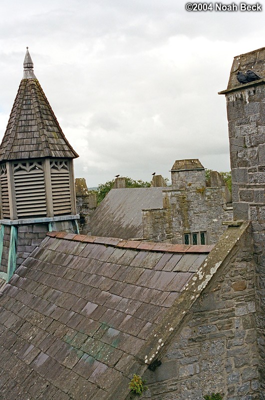 July 3, 2004: This is looking out from the top of Bunratty Castle over some rooftops.