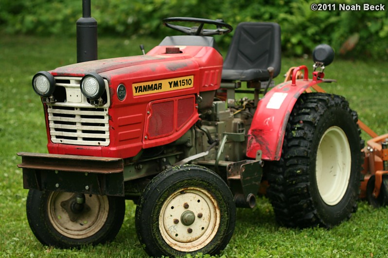 June 12, 2011: tractor with the finish mower attached
