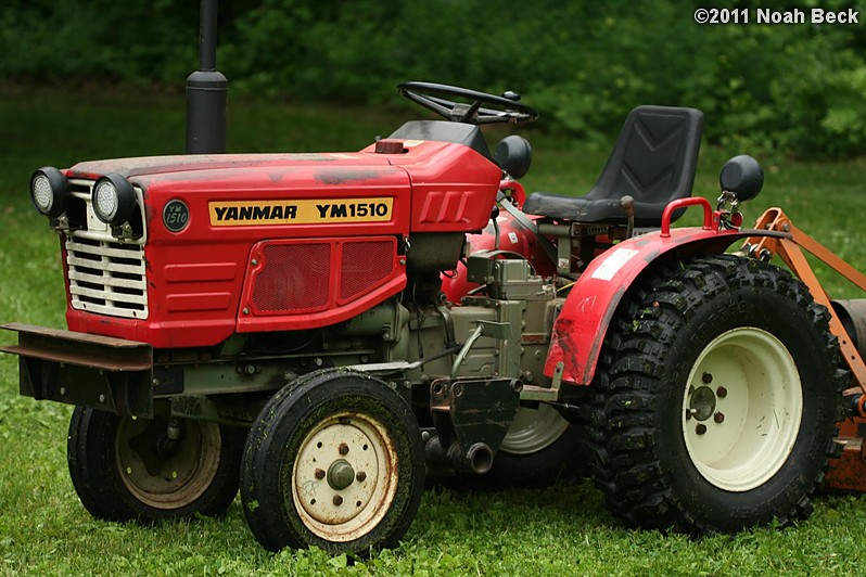 June 12, 2011: tractor with the finish mower attached