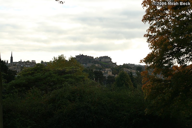 October 23, 2006: View of Edinburgh Castle as seen from the Royal Botanic Garden Edinburgh.