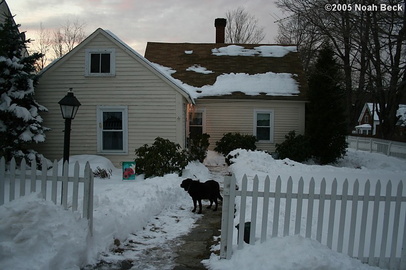 December 11, 2005: View of the house from the first driveway
