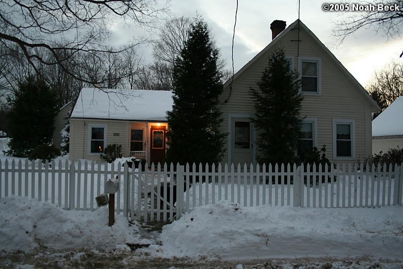 December 11, 2005: View of the house and gate from the street