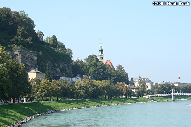 September 23, 2009: View from the river in Salzburg