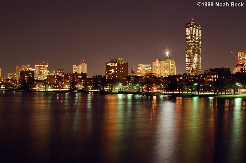 December 11, 1999: The view of the skyline of the south shore of the Charles river