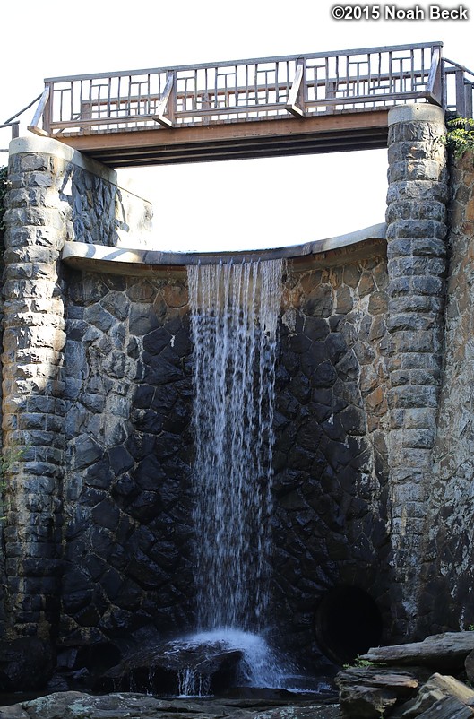 April 11, 2015: Waterfall exiting bass pond