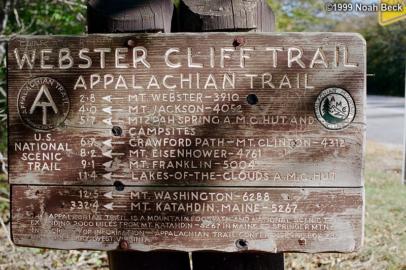 September 12, 1999: Webster Cliff trail in Crawford Notch State Park