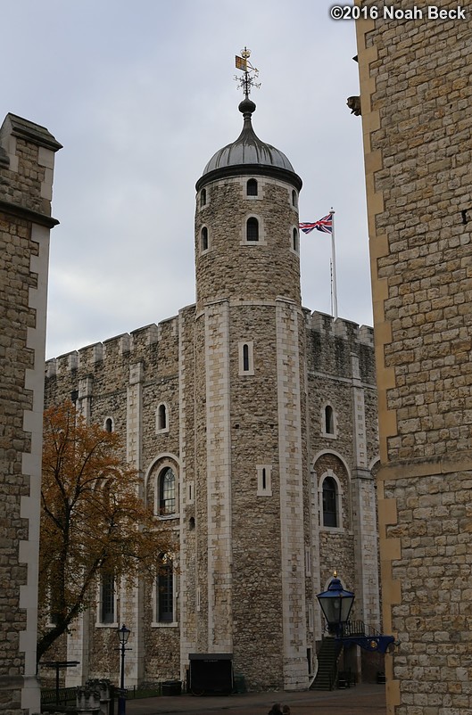 October 19, 2016: White tower in the Tower of London