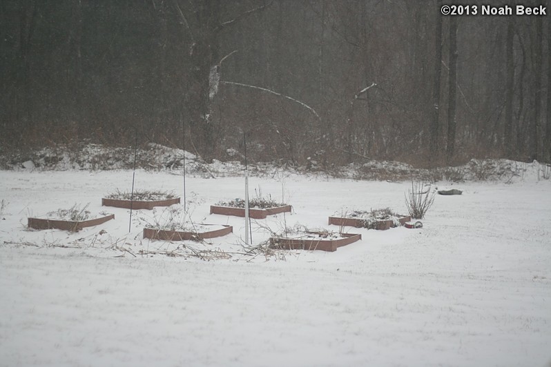 February 8, 2013: Looking through a window over the back yard during Nemo (2013 blizzard).  Images taken every 15 minutes.  Video version here.