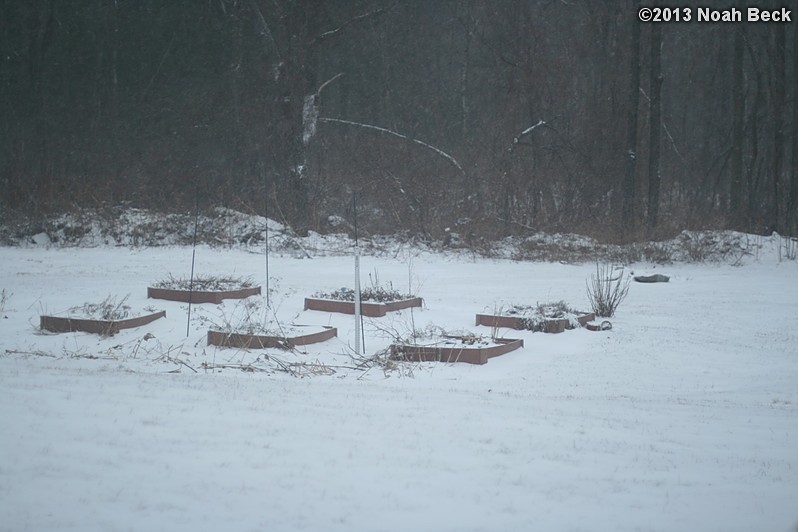 February 8, 2013: Looking through a window over the back yard during Nemo (2013 blizzard).  Images taken every 15 minutes.  Video version here.