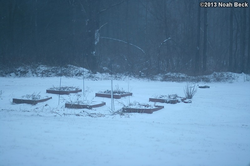 February 8, 2013: Looking through a window over the back yard during Nemo (2013 blizzard).  Images taken every 15 minutes.  Video version here.