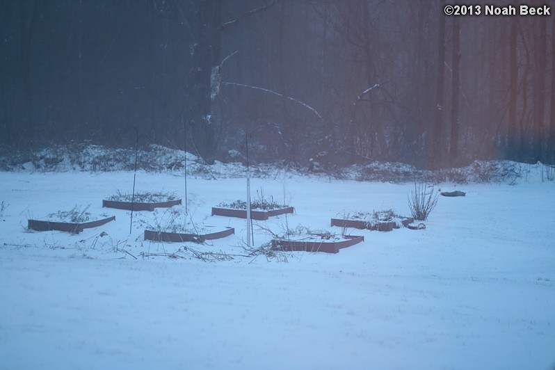 February 8, 2013: Looking through a window over the back yard during Nemo (2013 blizzard).  Images taken every 15 minutes.  Video version here.