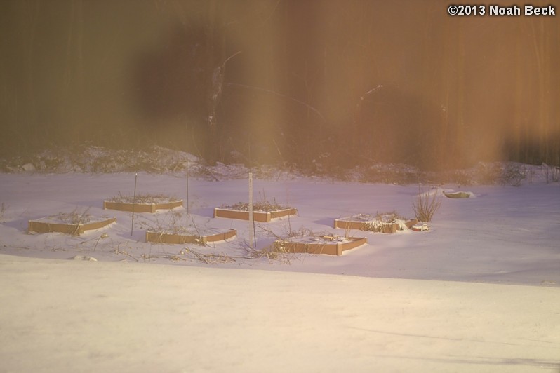 February 8, 2013: Looking through a window over the back yard during Nemo (2013 blizzard).  Images taken every 15 minutes.  Video version here.