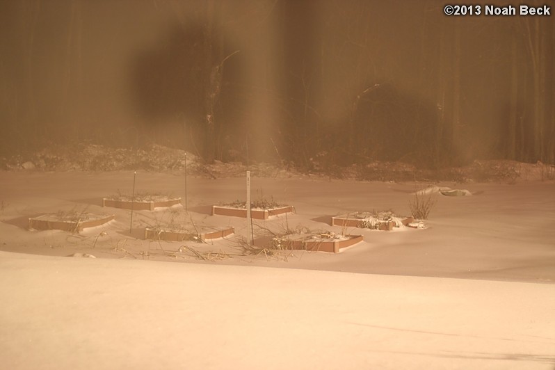 February 8, 2013: Looking through a window over the back yard during Nemo (2013 blizzard).  Images taken every 15 minutes.  Video version here.