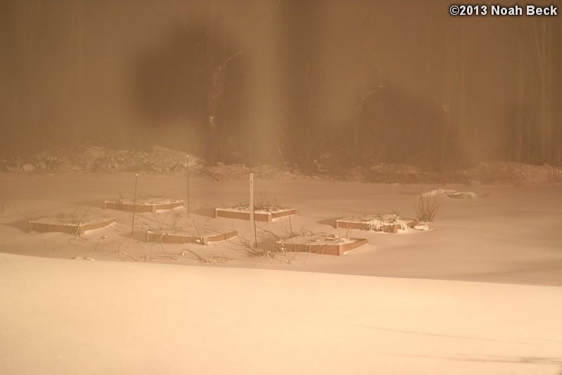 February 9, 2013: Looking through a window over the back yard during Nemo (2013 blizzard).  Images taken every 15 minutes.  Video version here.