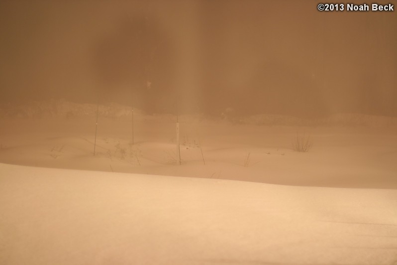 February 9, 2013: Looking through a window over the back yard during Nemo (2013 blizzard).  Images taken every 15 minutes.  Video version here.