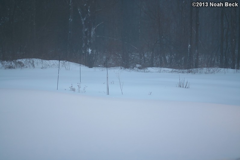 February 9, 2013: Looking through a window over the back yard during Nemo (2013 blizzard).  Images taken every 15 minutes.  Video version here.