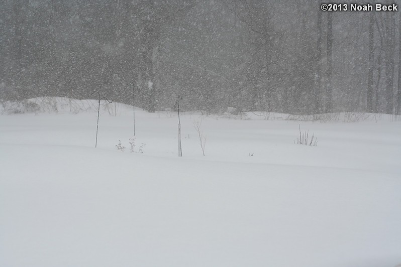 February 9, 2013: Looking through a window over the back yard during Nemo (2013 blizzard).  Images taken every 15 minutes.  Video version here.