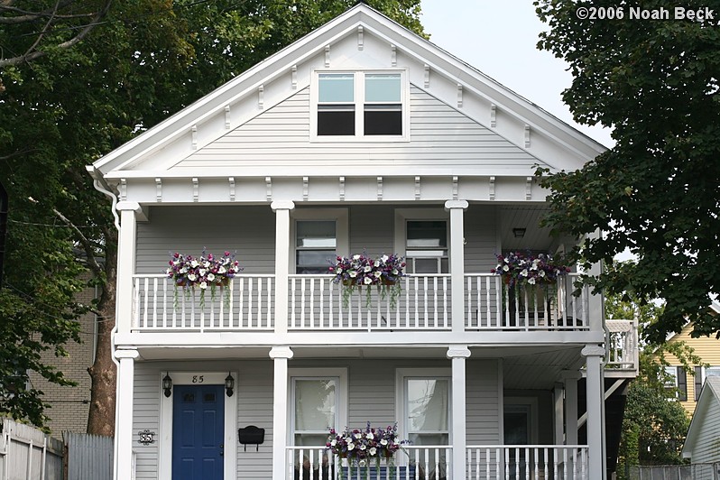 August 19, 2006: Window boxes done with silk flowers