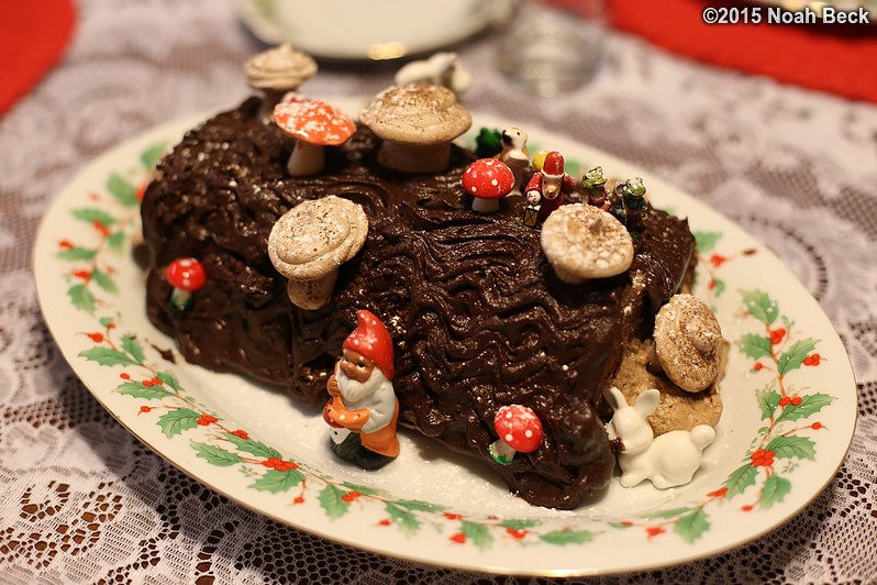December 25, 2015: This year&#39;s yule log made by my father