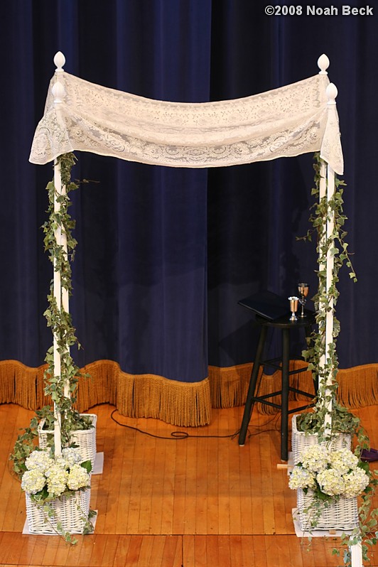 August 23, 2008: Chuppah with floral accents