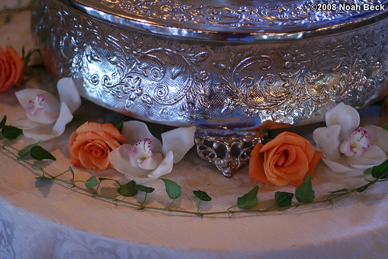 October 18, 2008: floral accent for a cake table