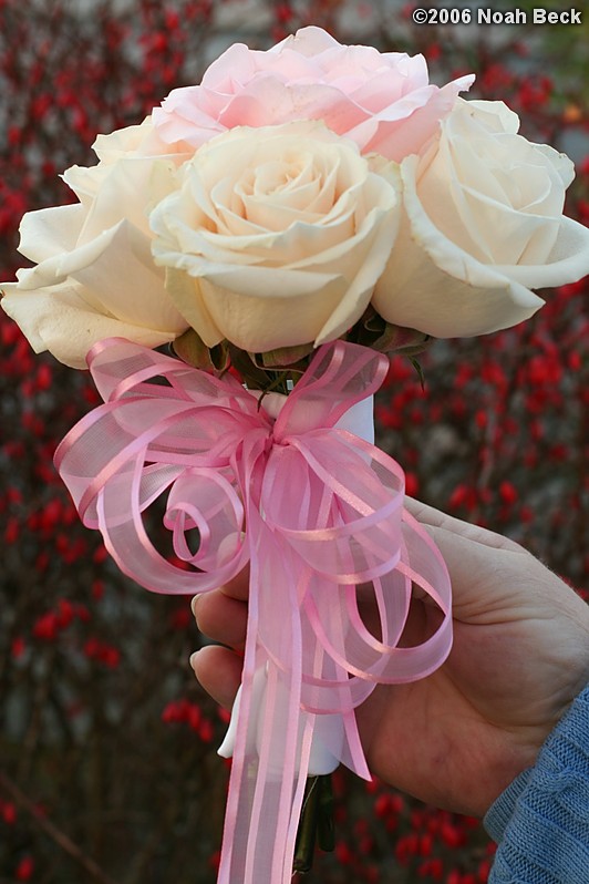 November 11, 2006: hand-held rose bouquet