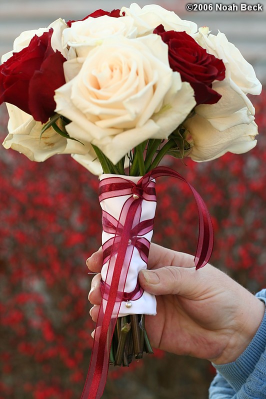 November 11, 2006: hand-held rose bouquet