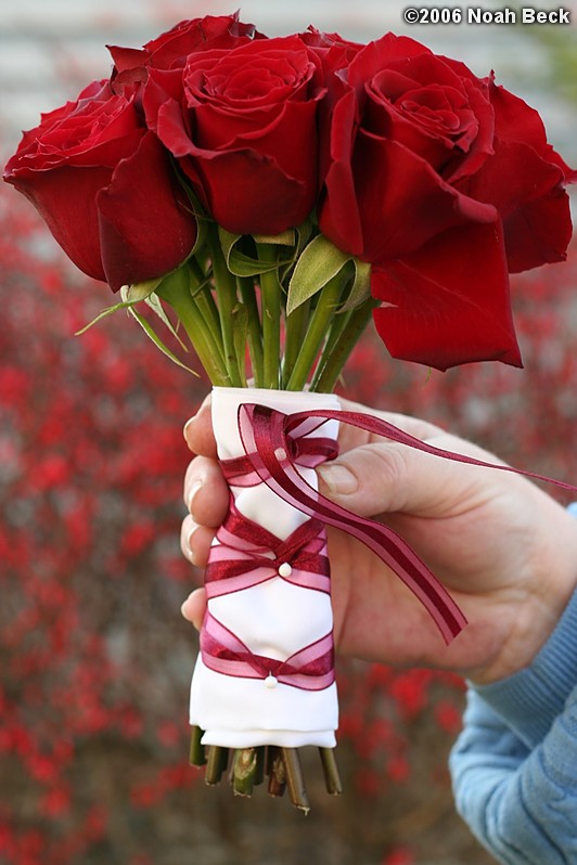 November 11, 2006: hand-held rose bouquet